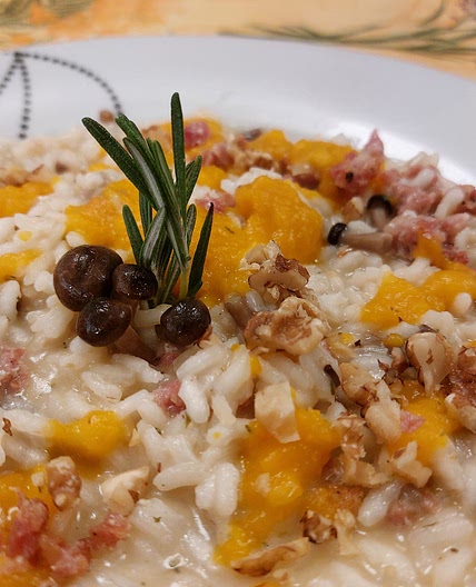Risotto - Salsiccia, mushrooms and pumpkin cream