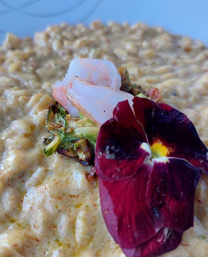 Risotto - Zucchini Cream and Shrimp
