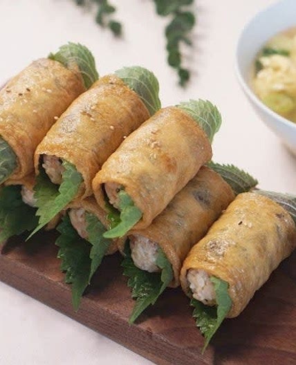 참치마요 깻잎 롤유부초밥 만들기