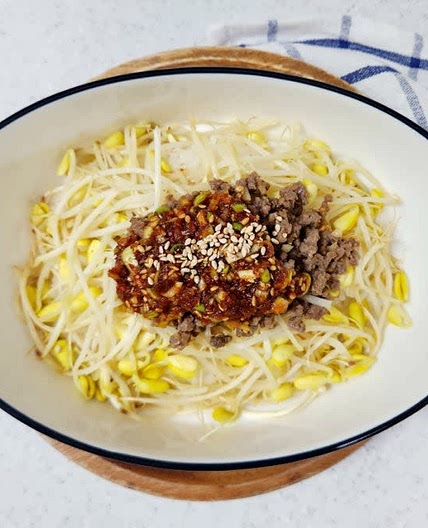 전자레인지 콩나물밥 만들기 콩나물밥 양념 레시피