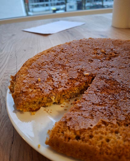 Torta de zanahoria en sartén