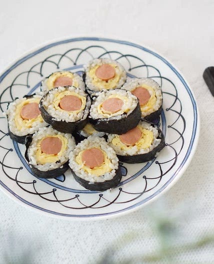초간단김밥 계란김밥 만들기 햄 넣어서 한입에 쏙~