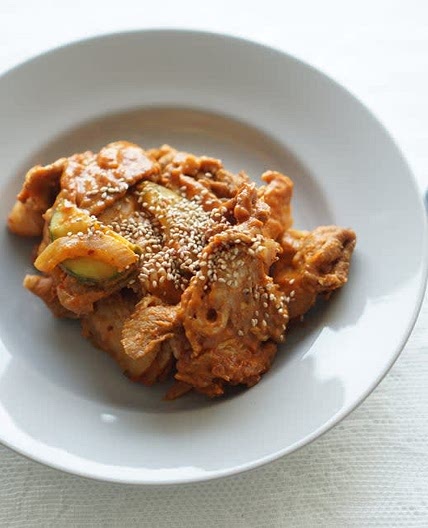 고추장 돼지불고기 양념 앞다리살로 했어요