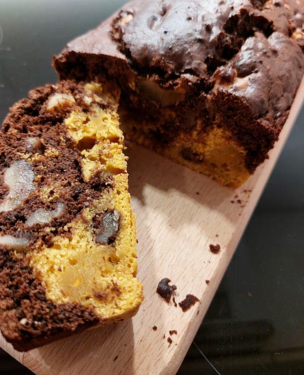 Pumpkin and Chocolate Marble Cake