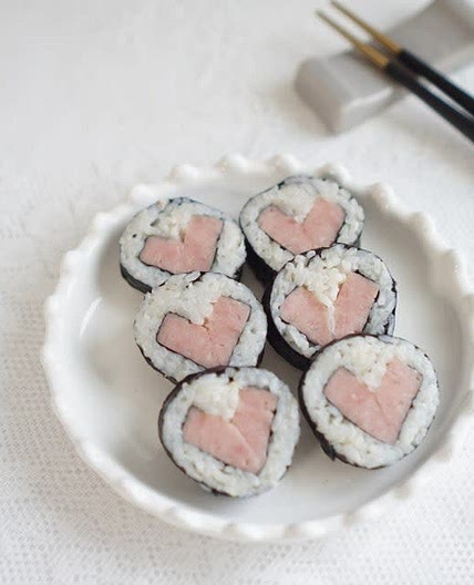스팸하트김밥 만들기 간단 도시락 메뉴 ~