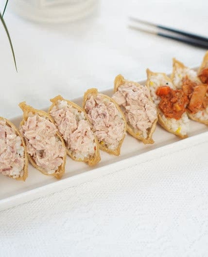 캔참치요리 간단한 참치유부초밥 만들기