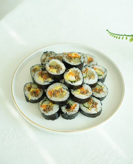 소고기 김밥 만들기 한입에 쏙 ~