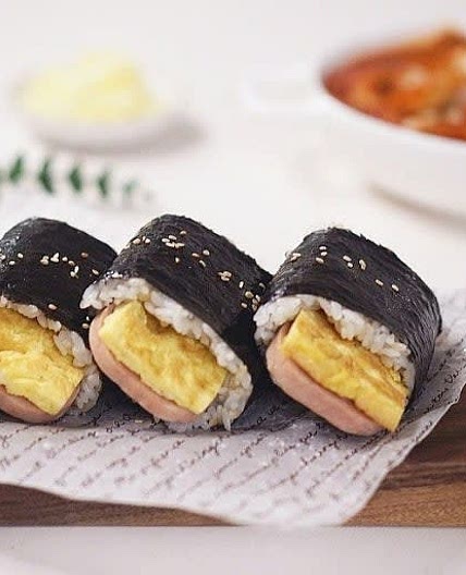 스팸으로 초간단 네모김밥 사각김밥 만들기