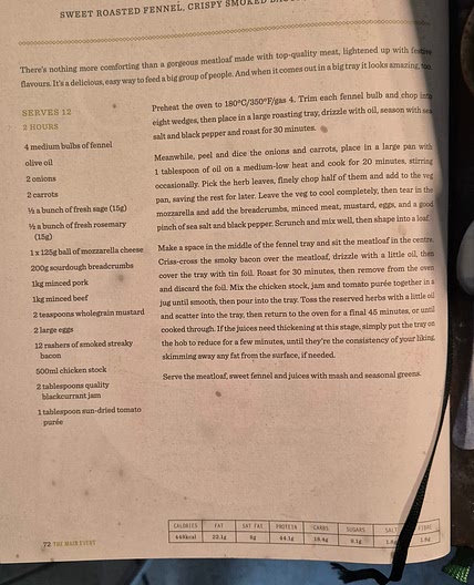 Jamie meatloaf xmas receipe