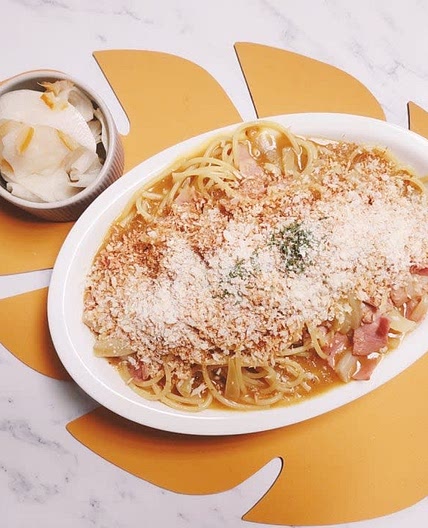 편스토랑 강율 빵가루 카레 파스타