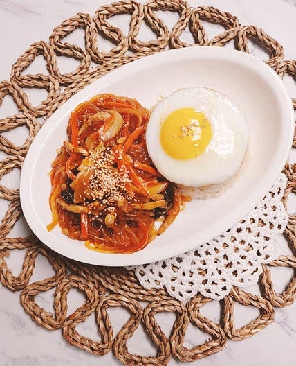 매운 잡채밥 잡채덮밥