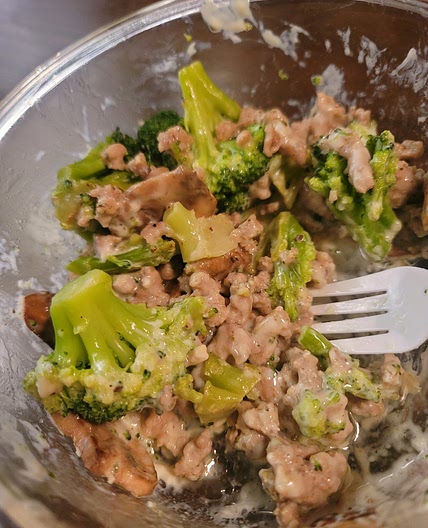 Easy broccoli pork alfredo