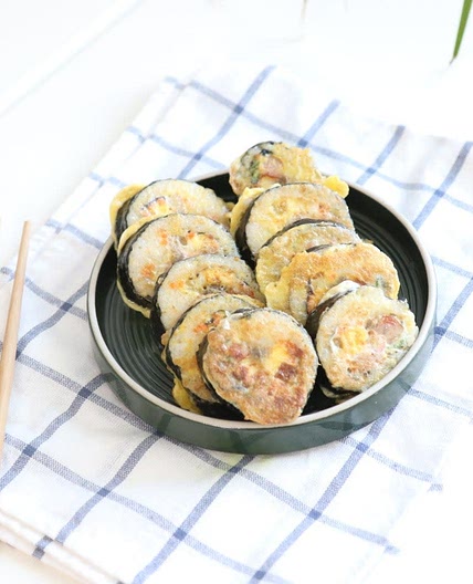 남은 김밥 요리 ~ 김밥전 해서 먹어요