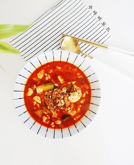 차돌박이 순두부찌개 레시피