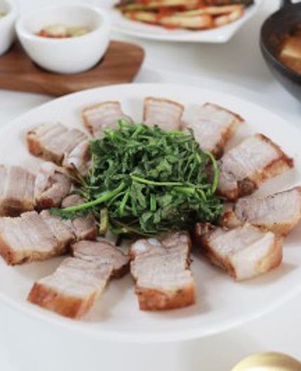 에어프라이어 미나리 삼겹살 만들기