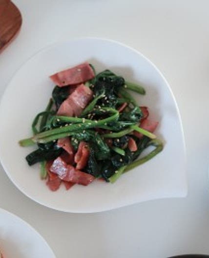 시금치베이컨볶음 만들기