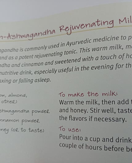 Cinnamon-ashwagandha rejuvenating milk