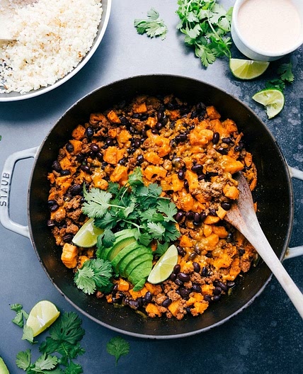 Ground Turkey Sweet Potato Skillet