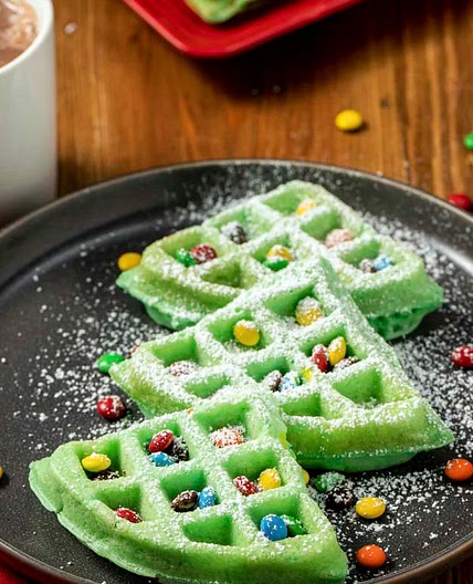 Christmas Tree Waffles