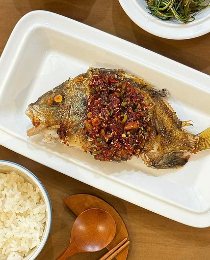 군평선이 딱돔구이