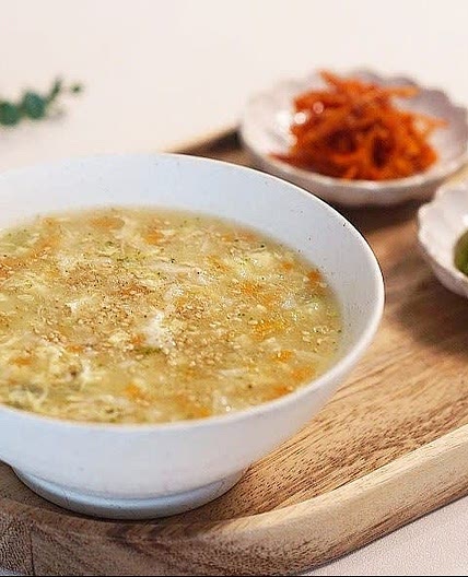 버섯계란야채죽 계란죽 끓이는 법