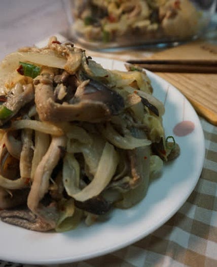 버섯 양배추 찜