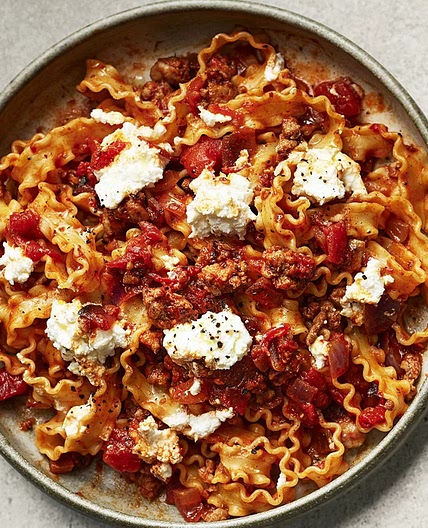 Harissa sausage ragù