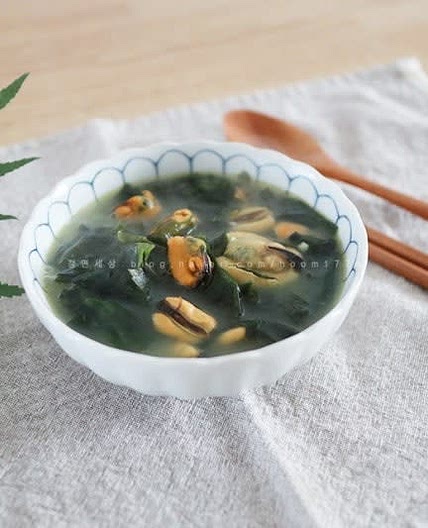 홍합미역국만들기