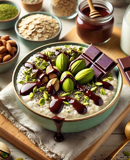 Porridge pistache chocolat