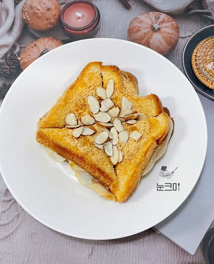 인절미토스트 만들기 후라이팬으로 쉽게 브런치 메뉴 만드는법