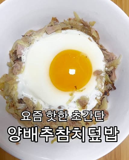 양배추참치덮밥