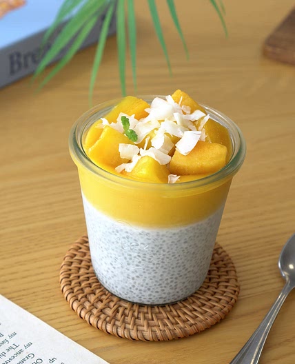 망고 코코넛 치아씨드 푸딩