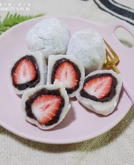딸기찹쌀떡만들기,전자레인지 이용 딸기모찌