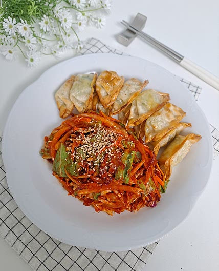 비빔야채만두&비빔만두 야채양념장