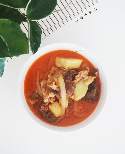 차돌박이감자찌개 레시피