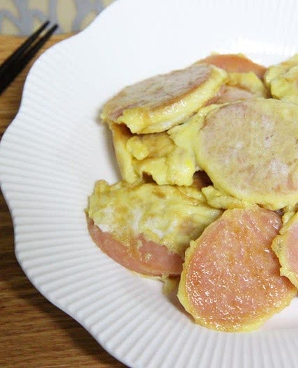 분홍소세지부침 오랜만에~