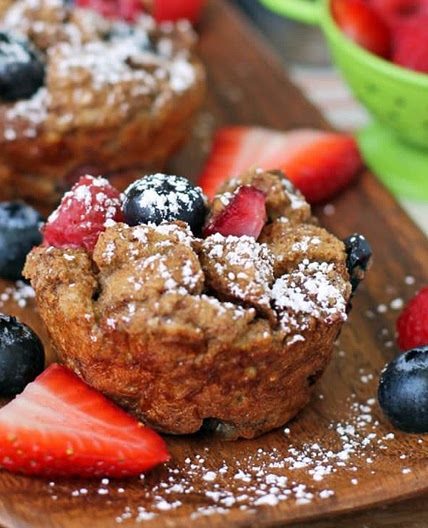 Berry French toast muffins