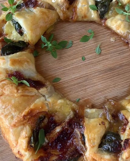 Pastry Christmas wreath