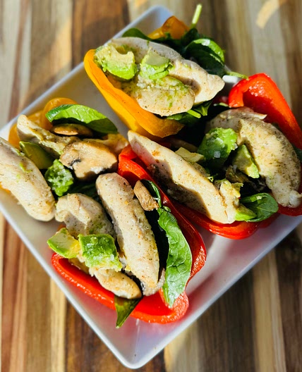 Ranch Chicken Bell Pepper Wraps