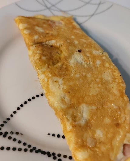 Omelette - Grilled Zucchini, Gorgonzola, and Mortadella