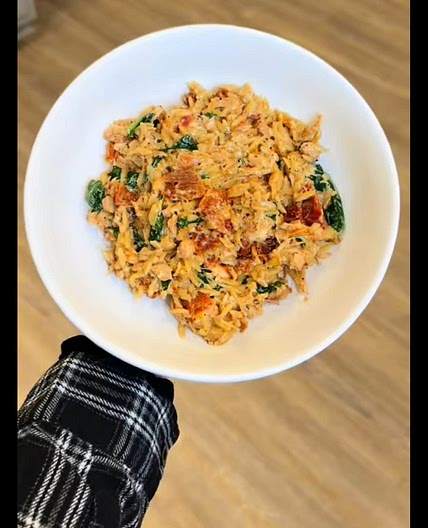 Crockpot Creamy Italian Chicken Orzo