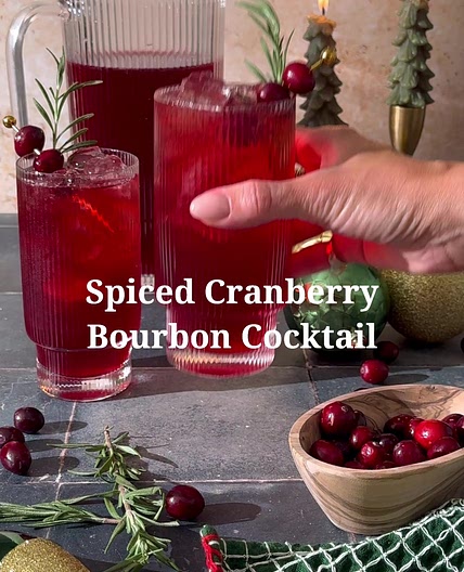 Spiced Cranberry Bourbon Punch (Batch Cocktail)