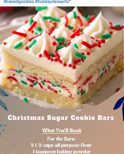 Christmas sugar cookie bars