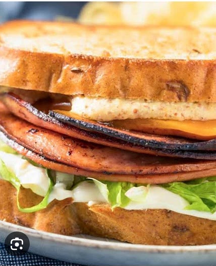 Fried  polony sandwich