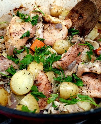 Slow Cooked Chicken in a Pot
