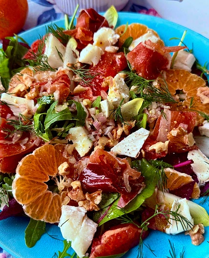 Winter Goats Cheese and Satsuma Salad 