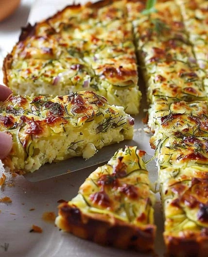 Healthy Greek zucchini pie