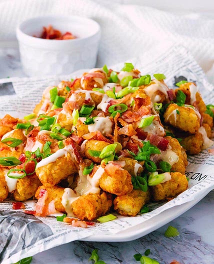 Easy Cheesy Loaded Tater Tots Recipe