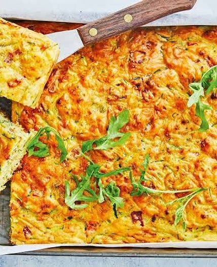 High Protein Zucchini Slice
