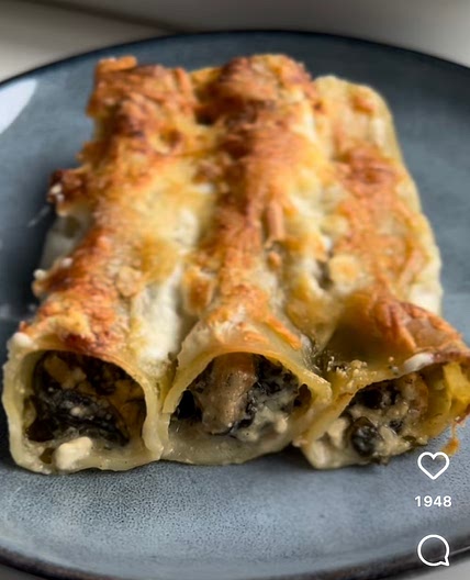 Canellonis aux épinards et saumon 